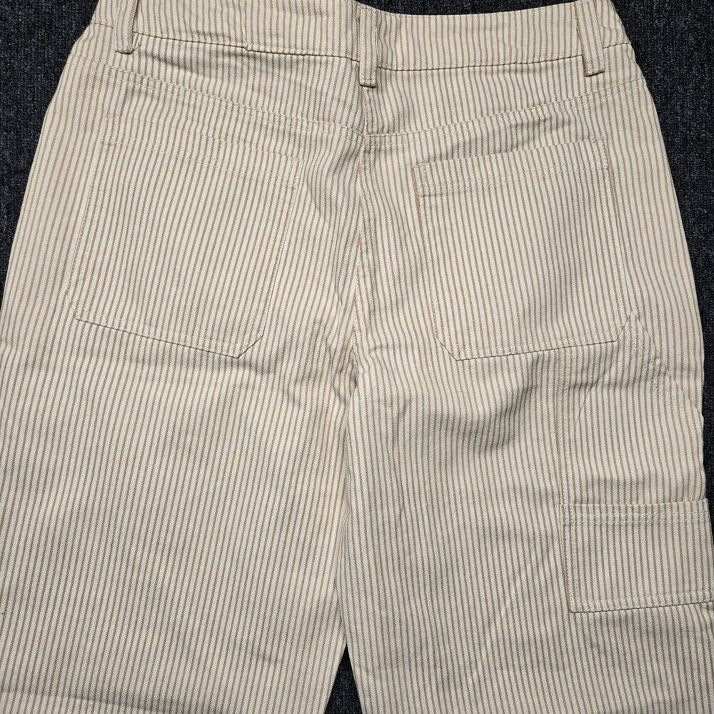 Cali 1850 Womens Pants 11 Tan Brown Striped Wide Leg High Rise Boho Juniors - Picture 15 of 16